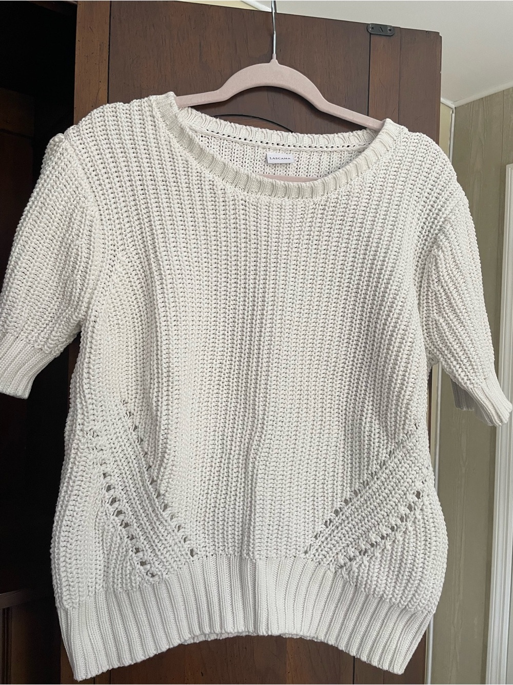 Lascana Elegant White Knit Sweater L
